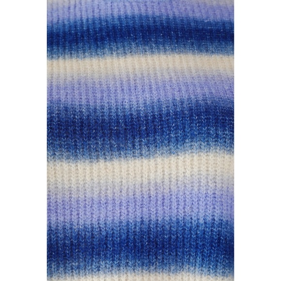 Sz M Vero Moda Elektra Stripe Sweater Sodalite Blue Detail Jacaranda NWT - Picture 2 of 4